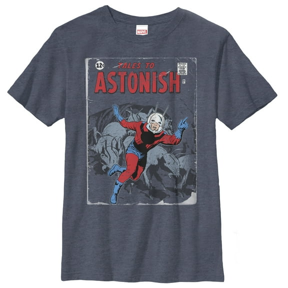 Boy's Marvel Ant-Man Classic Tales to Astonish  Graphic Tee Navy Blue Heather Medium