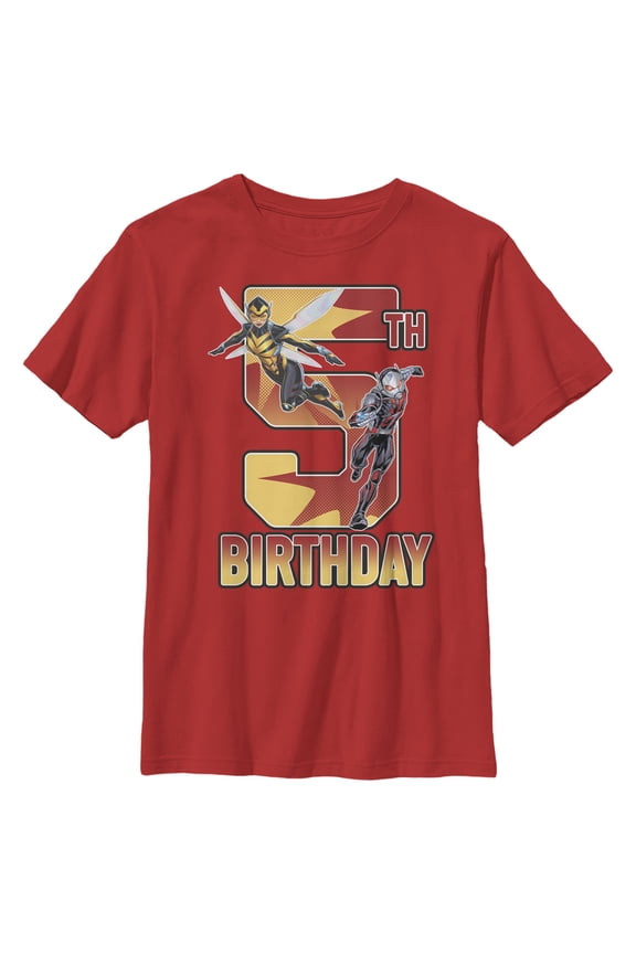 Boy's Marvel Ant-Man and Wasp 5th Birthday Graphic T-Shirt