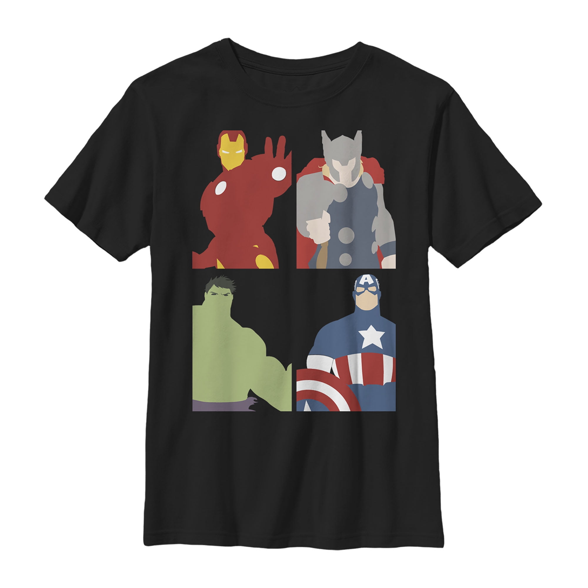 Boy's Marvel Avengers Assemble Logo Graphic Tee Black Large - Walmart.com