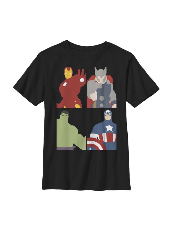 Boy's Marvel Avengers Assemble Logo Graphic Tee Black Large