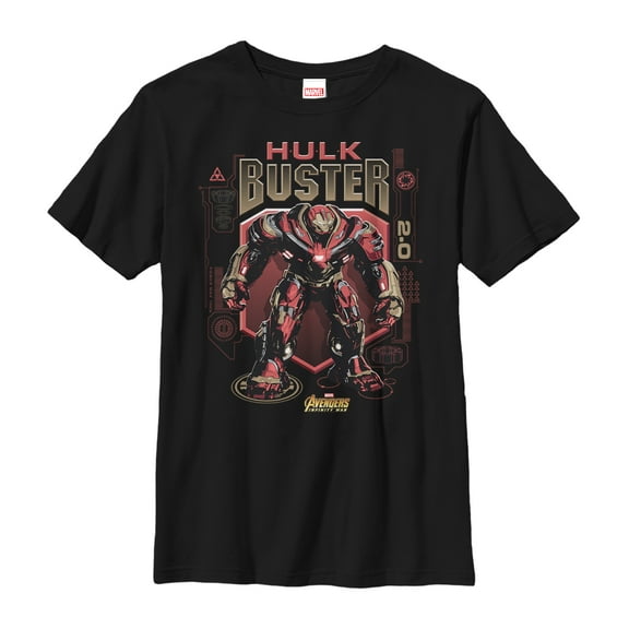 Boy's Marvel Avengers: Avengers: Infinity War Hulkbuster 2.0 Graphic Tee Black Large