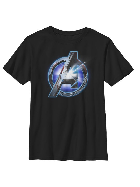 Boy's Marvel Avengers: Endgame Arc Reactor Logo Graphic Tee Black X Large