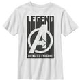 thumbnail image 1 of Boy's Marvel Avengers: Endgame Bold Legend Logo Graphic Tee White Small, 1 of 4