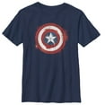 thumbnail image 1 of Boy's Marvel Avengers: Endgame Cap Smudged Shield  Graphic Tee Navy Blue Medium, 1 of 3