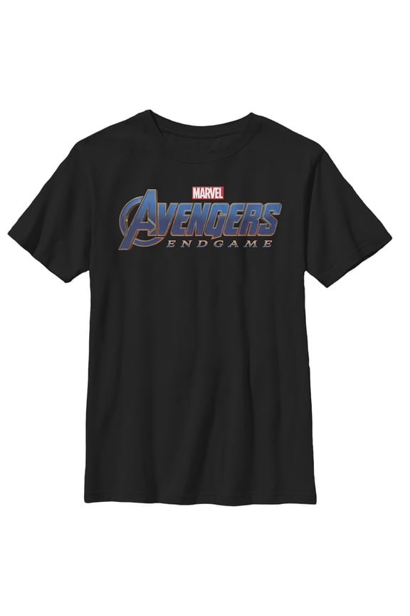 Boy's Marvel Avengers: Endgame Classic Logo Graphic Tee Black Large
