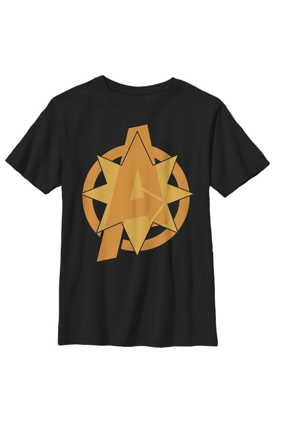 Boy's Marvel Avengers: Endgame Comic Star Logo Graphic Tee Black Large