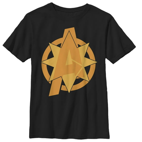 Boy's Marvel Avengers: Endgame Comic Star Logo  Graphic Tee Black Small