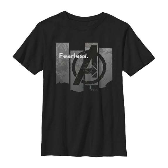 Boy's Marvel Avengers: Endgame Fearless Column Graphic Tee Black X Large
