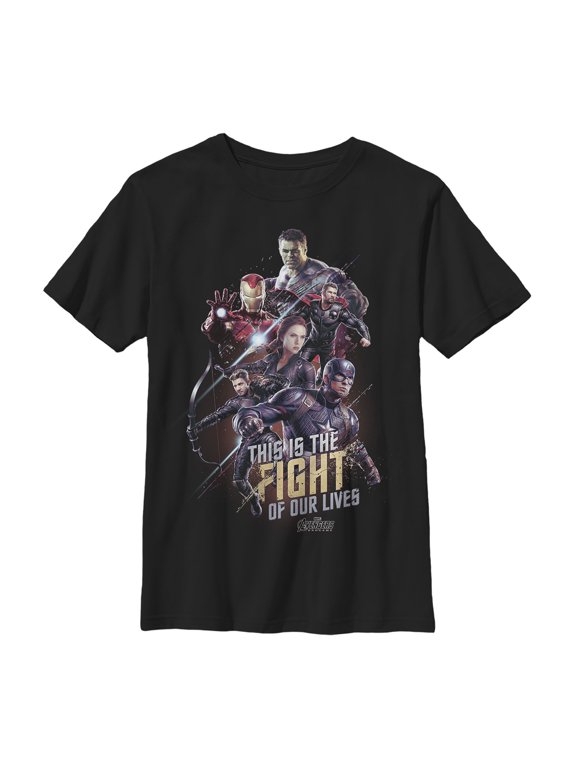 Boy's Marvel Avengers: Endgame Fight of Our Lives Graphic Tee Black Medium