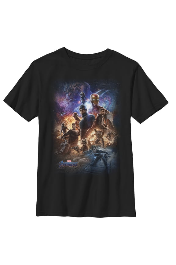 Boy's Marvel Avengers: Endgame Galactic Team Graphic Tee Black Medium