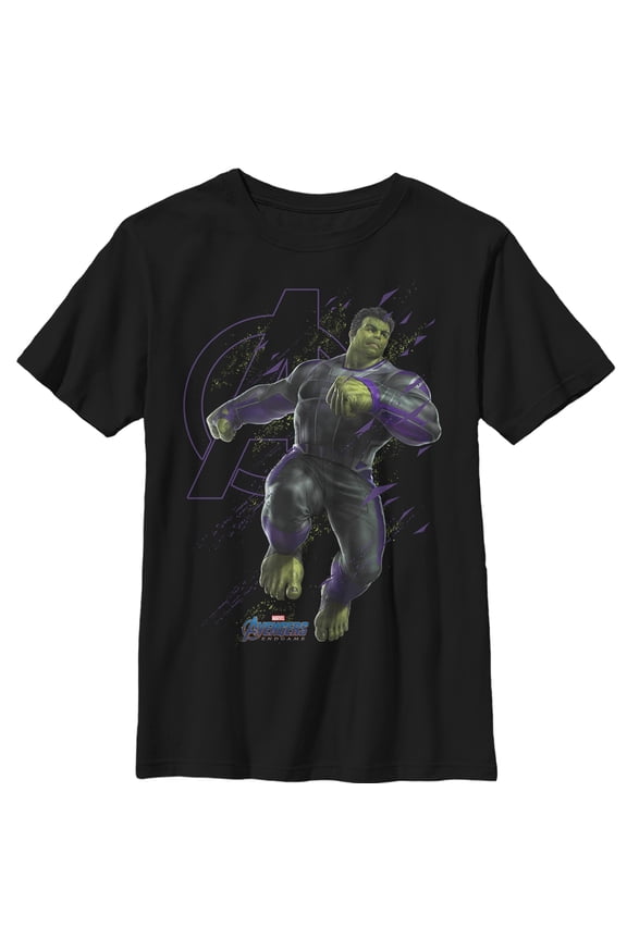 Boy's Marvel Avengers: Endgame Hulk Ready Graphic Tee Black Medium