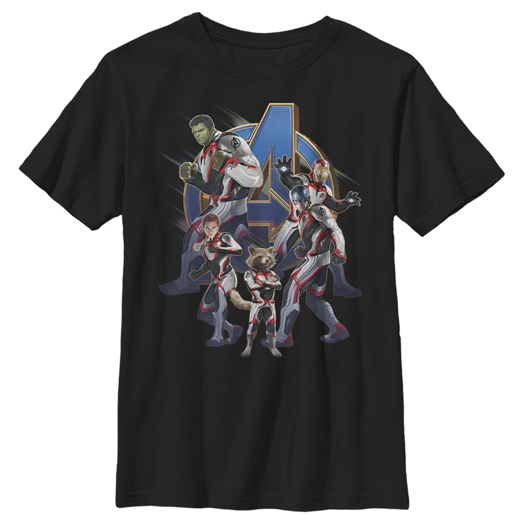 Boy's Marvel Avengers: Endgame Captain America's Team Graphic Tee