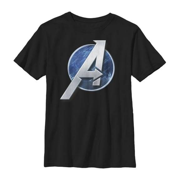 Boy's Marvel Avengers Game Classic Logo  Graphic Tee Black X Small