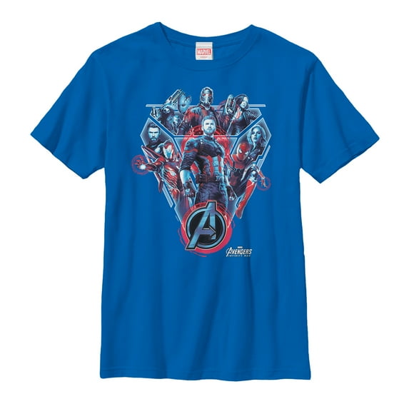 Boy's Marvel Avengers: Infinity War Armor Graphic Tee Royal Blue X Small