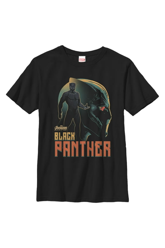Boy's Marvel Avengers: Infinity War Black Panther Portrait Graphic Tee Black Large