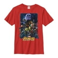 thumbnail image 1 of Boy's Marvel Avengers: Infinity War Character Collage  Graphic Tee Red Medium, 1 of 3