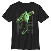 Boy's Marvel Avengers: Infinity War Incredible Hulk Jump Smash Graphic Tee Black Medium