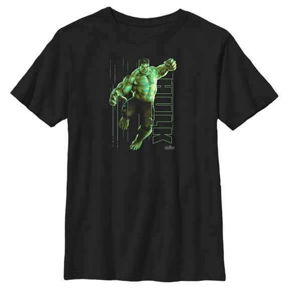 Boy's Marvel Avengers: Infinity War Incredible Hulk Jump Smash  Graphic Tee Black X Small