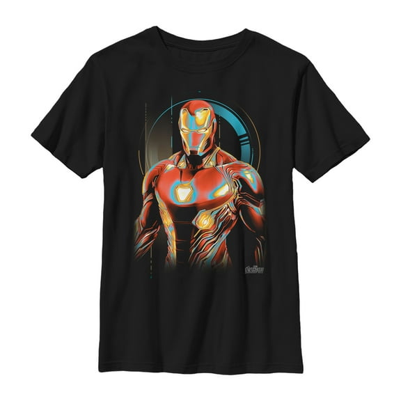 Boy's Marvel Avengers: Infinity War Iron Man Future  Graphic Tee Black Small