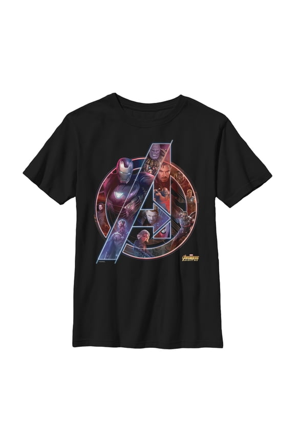 Boy's Marvel Avengers: Infinity War Logo Graphic Tee Black Large