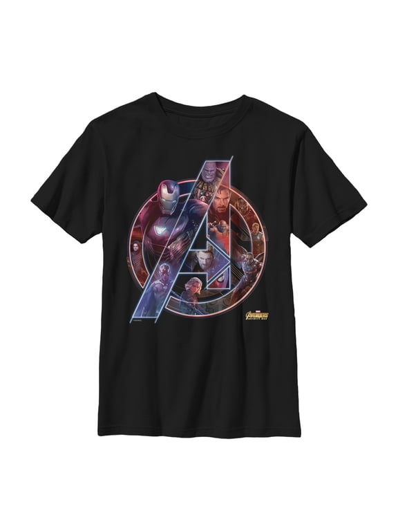 Boy's Marvel Avengers: Infinity War Logo Graphic Tee Black X Large