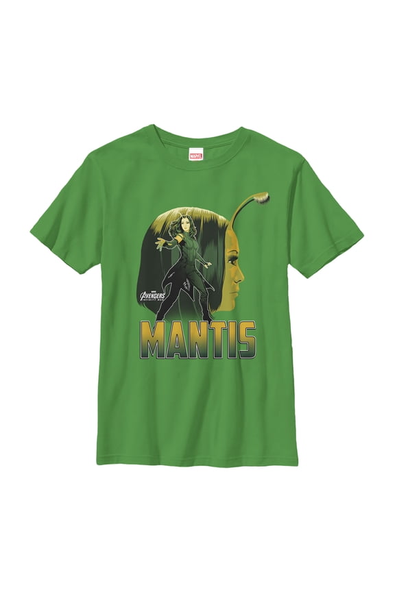 Boy's Marvel Avengers: Infinity War Mantis Portrait Graphic Tee Kelly Green Large