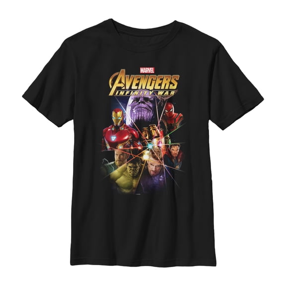 Boy's Marvel Avengers: Infinity War Prism Graphic Tee Black Small