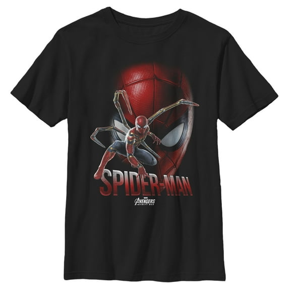 Boy's Marvel Avengers: Infinity War Spider-Man Pose Graphic Tee Black X Large