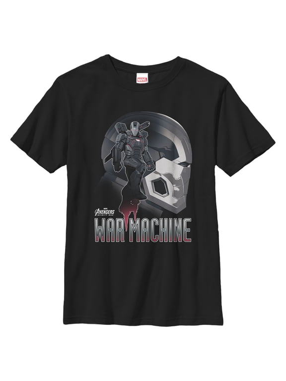 Boy's Marvel Avengers: Infinity War War Machine Portrait Graphic Tee Black Small