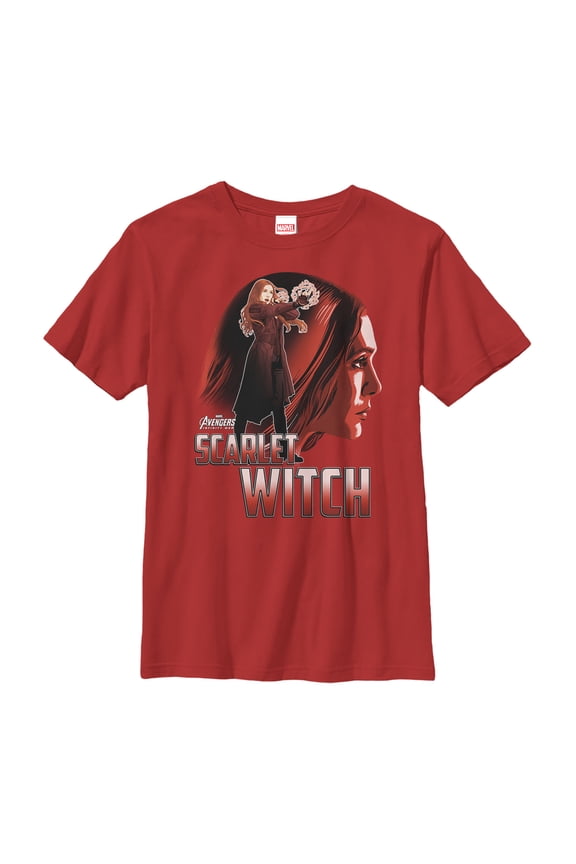 Boy's Marvel Avengers: Infinity War Witch Portrait Graphic Tee Red Large