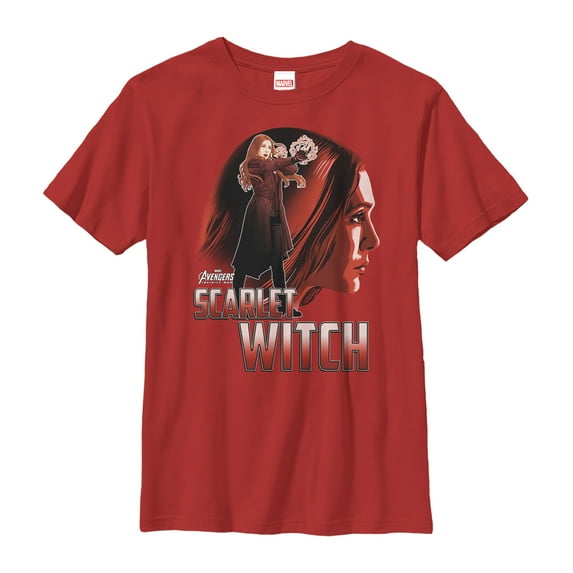Boy's Marvel Avengers: Infinity War Witch Portrait Graphic Tee Red Large