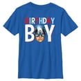 thumbnail image 1 of Boy's Marvel Birthday Boy Captain America  Graphic Tee Royal Blue Small, 1 of 5