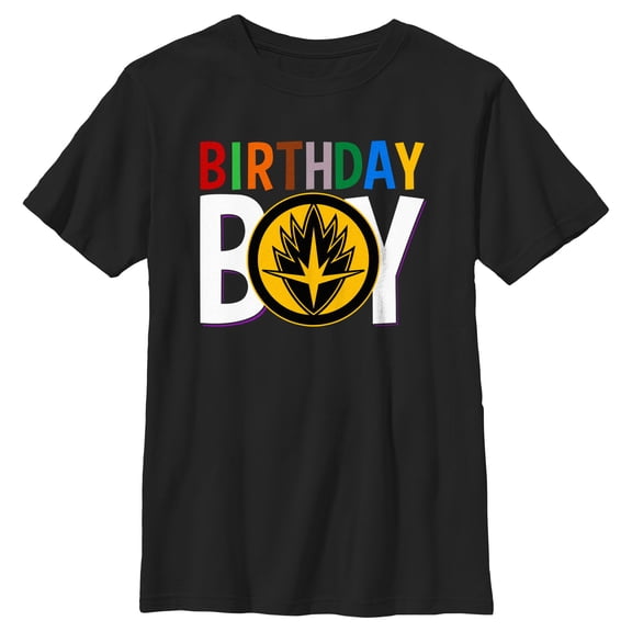 Boy's Marvel Birthday Boy Guardians Logo Graphic Tee Black Medium