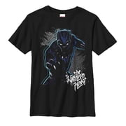 Boy's Marvel Black Panther 2018 Triangle Pattern Graphic Tee Black X Large