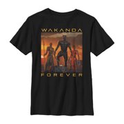 Boy's Marvel Black Panther 2018 Wakanda Forever Graphic Tee Black Medium