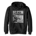 thumbnail image 1 of Boy's Marvel Black Panther Chalk Print  Pull Over Hoodie Black Medium, 1 of 4