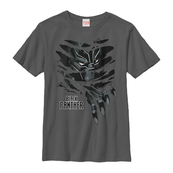 Boy's Marvel Black Panther Claw Tear  Graphic Tee Charcoal Large