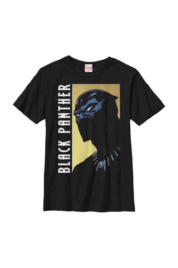 Boy's Marvel Black Panther Fierce Expression Graphic Tee Black X Small