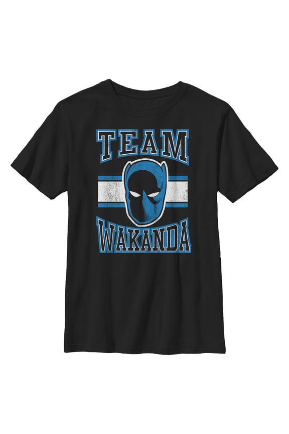 Boy's Marvel Black Panther Team Wakanda Graphic Tee Black X Large
