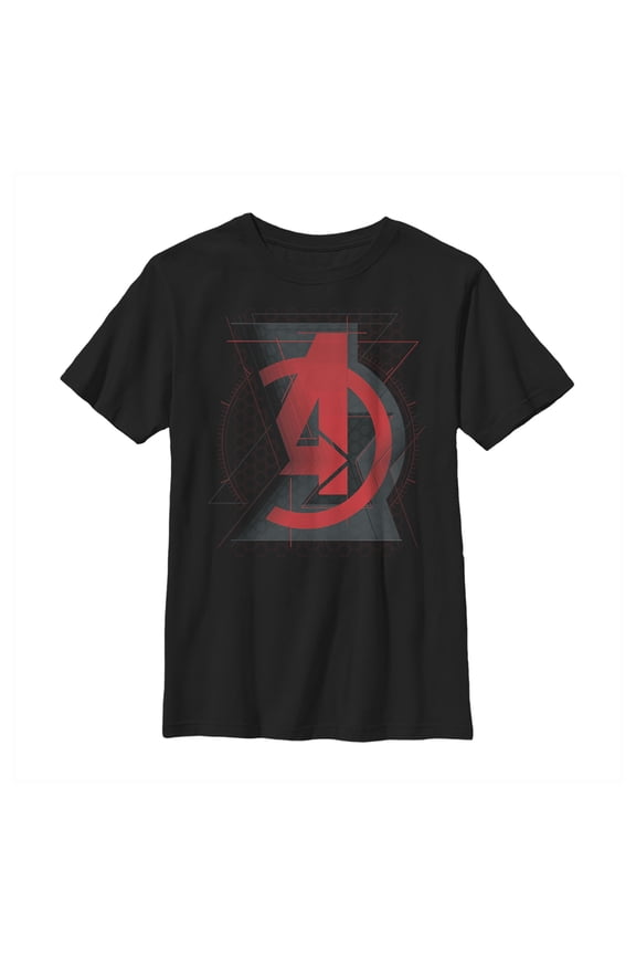 Boy's Marvel Black Widow Avenger Logo Graphic Tee Black Large