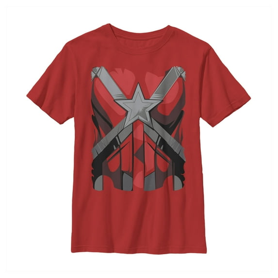 Boy's Marvel Black Widow Guardian Costume Graphic Tee Red Large