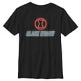thumbnail image 1 of Boy's Marvel Black Widow Neon Hourglass  Graphic Tee Black X Large, 1 of 4