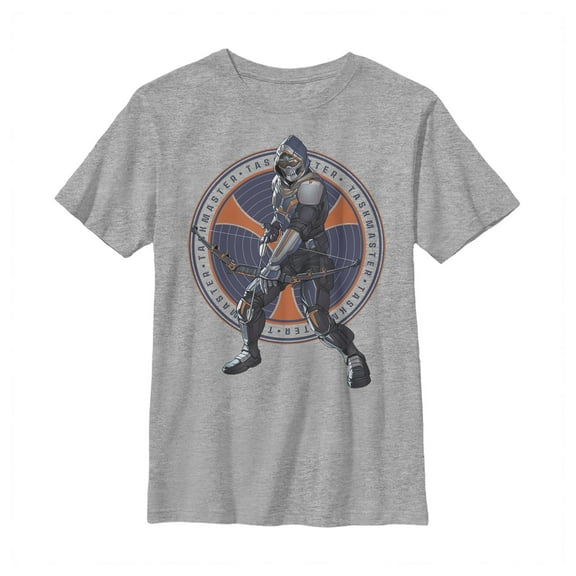 Boy's Marvel Black Widow Taskmaster Arrow Graphic Tee Athletic Heather Large