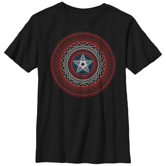 Boy's Marvel Captain America 3D Shield Graphic Tee Black X Large