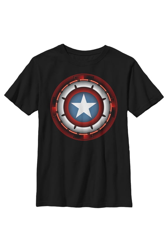 Boy's Marvel Captain America Future Shield Graphic Tee Black X Large