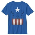 thumbnail image 1 of Boy's Marvel Captain America Muscles Suit Graphic Tee Royal Blue Small, 1 of 5