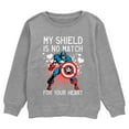 thumbnail image 1 of Boy's Marvel Captain America No Shield For Your Heart Sweatshirt, 1 of 3