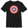 thumbnail image 1 of Boy's Marvel Captain America Pixelated Shield  Graphic Tee Black Large, 1 of 4