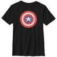 thumbnail image 1 of Boy's Marvel Captain America Pixelated Shield Graphic Tee Black X Large, 1 of 4