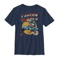 thumbnail image 1 of Boy's Marvel Captain America Shield  Graphic Tee Navy Blue X Small, 1 of 3